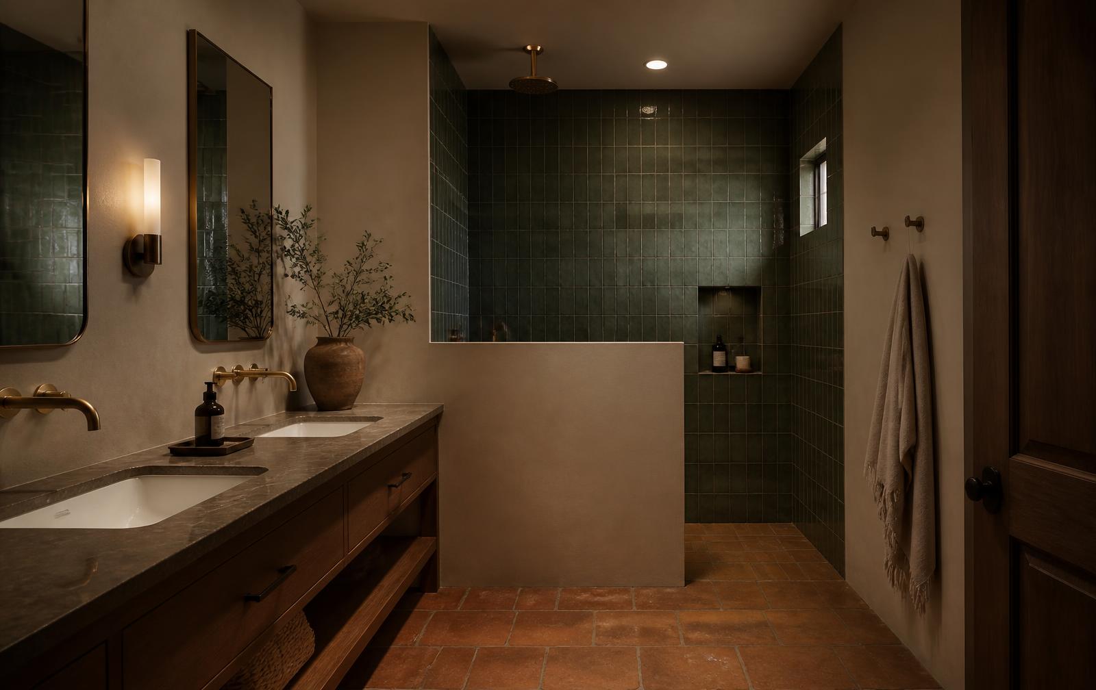 Master bathroom variant with walk-in shower and no bathtub